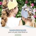 Krone Musselin - blau & gelb