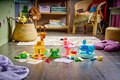 Aufbaubeispiele im Zimmer aufgebaut