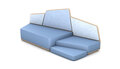 Sofa Edge mit zweiter Ebene in hellblau