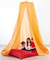 Traumschleier in orange mit Kinder