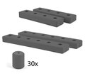 Birdito Bricks – Sturz- und Kupplungsset grau