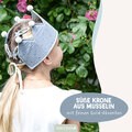 Krone Musselin - blau