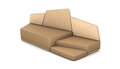 Sofa Edge mit zweiter Ebene in hellbraun