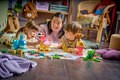 Aufbaubeispiele im Zimmer aufgebaut
