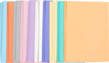 Produktbild von Tonpapier pastell 130 g/m² DIN A4, 10 Farben sortiert, 100 Bogen