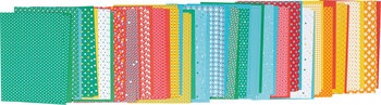 Produktbild von Dekor-Bastelpapier Herzen & Sterne 80 g/m² 24 Dessins, A4, 96 Bogen