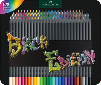 Produktbild von Extra weiche Buntstifte "Black Edition", 100er-Metallbox
