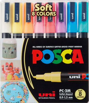 Produktbild von Uni Posca Marker, Pastellfarben, fein, 0,9 - 1,3 mm