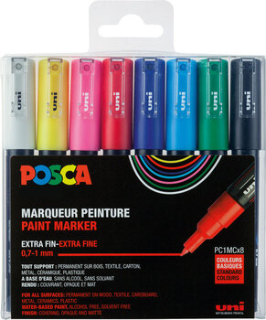 Produktbild von UNI POSCA Marker Basisfarben extra fein 0,7 - 1 mm, 