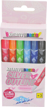Produktbild von Kreativmarker Outline Silver, 6er-Etui