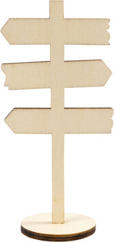 Produktbild von Wegweiser-Schild mit Sockel aus Holz, H 12 x B 6 cm
