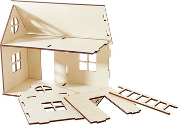 Produktbild von Bausatz Spielhaus zum Selbstgestalten aus Holz