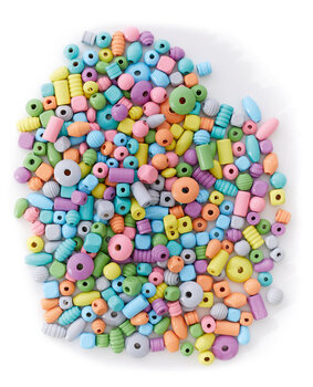 Produktbild von Holzperlen-Mix Pastell 1 kg