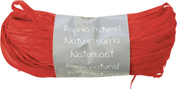 Produktbild von Naturbast Raffia rot 50 g
