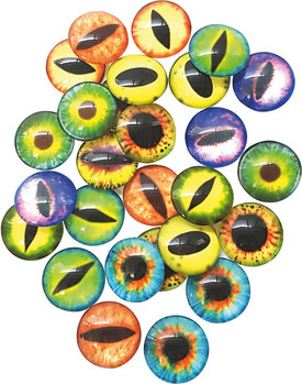 Produktbild von Bunte Drachenaugen selbstklebend ø 2,5 cm, 30 Stück