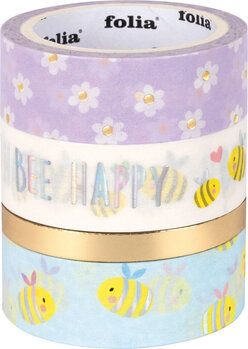 Produktbild von Washi-Tape HOTFOIL Bienen 4er-Set, L à 5 m: 3x B 1,5 cm, 1x B 0,5 cm
