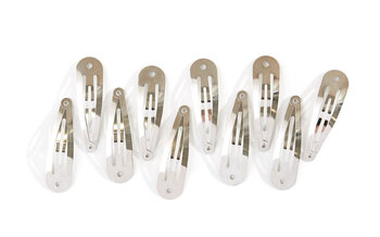 Produktbild von Haarclips versilbert 10er-Set 