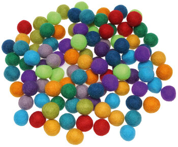 Produktbild von Bunte Filzkugeln ø 2 cm, 120 Stück