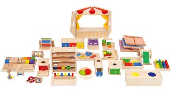 Produktbild von Großes Krippen-Set Entwicklung 24 Holzspiele