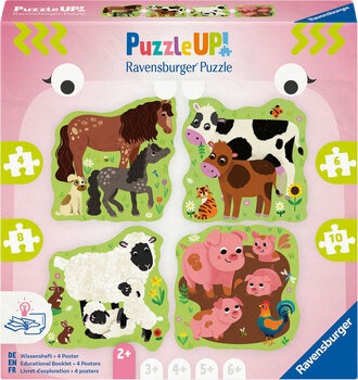 Produktbild von Puzzle Up! Bauernhoftiere, 4er-Set 