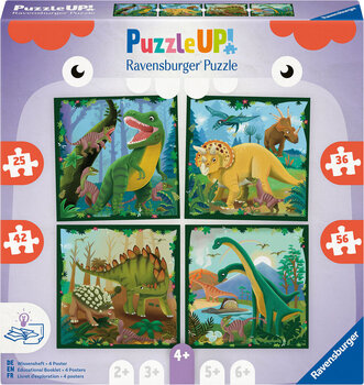 Produktbild von Puzzle Up! Dinosaurier, 4er-Set 