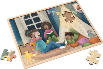 Produktbild von Holzpuzzle "Abendgeschichten Multi-Kulti Familie"
