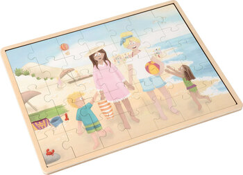 Produktbild von Holzpuzzle "Strand Sie und Sie Familie" 