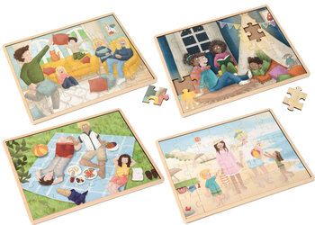 Produktbild von Holzpuzzle-Set "Diversity", 4-teilig 