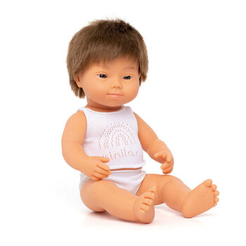 Produktbild von Down-Syndrom Puppe Tom |38 cm 