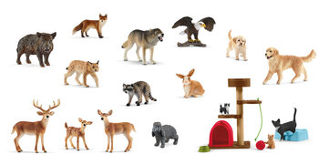 Produktbild von Schleich® Haus- und Waldtiere-Set, 14-teilig 