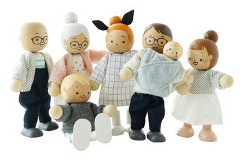 Produktbild von Biegepüppchen-Set Modern Family, 7-teilig 