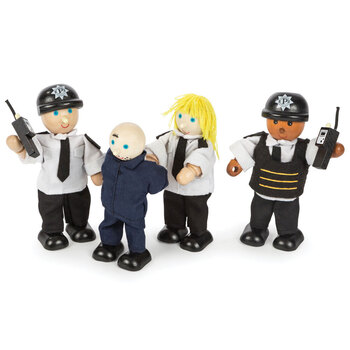 Produktbild von Biegepüppchen-Set "Polizei mit Gefangenem", 4-teilig