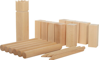 Produktbild von Wikinger Schach - Kubb, 21-teilig, inkl. Baumwollbeutel