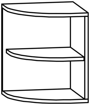 Produktbild von PROLINE Außeneck-Regalschrank, B 40 x H 50 x T 40 cm, PG1