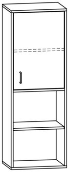 Produktbild von PROLINE Kombinationsschrank, B 53,1 x H 150 x T 40 cm, PG1
