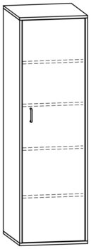 Produktbild von PROLINE Türschrank, B 53,1 x H 175 x T 60 cm, PG1