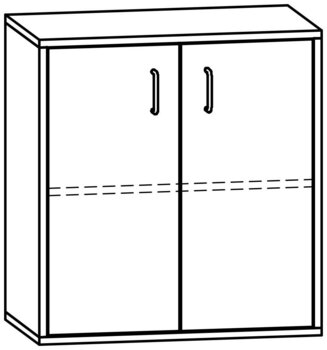 Produktbild von PROLINE Türschrank, B 70,1 x H 75 x T 40 cm, PG1
