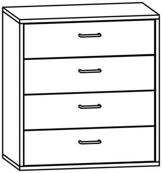 Produktbild von PROLINE Schubkastenschrank, B 70,1 x H 75 x T 40 cm, PG1