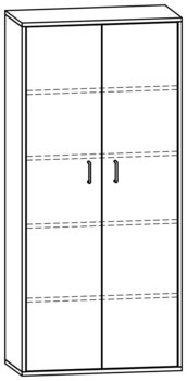 Produktbild von PROLINE Türschrank, B 80 x H 175 x T 40 cm, PG1