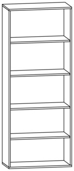 Produktbild von PROLINE Regalschrank, B 80 x H 200 x T 40 cm, PG1