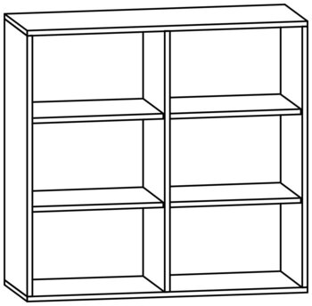 Produktbild von PROLINE Regalschrank, B 104,2 x H 100 x T 40 cm, PG1