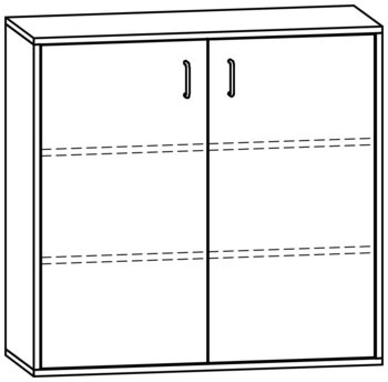 Produktbild von PROLINE Türschrank, B 104,2 x H 100 x T 40 cm, PG1