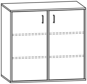 Produktbild von PROLINE Türschrank, B 104,2 x H 100 x T 60 cm, PG1