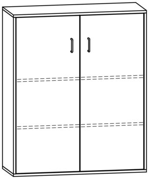 Produktbild von PROLINE Türschrank, B 104,2 x H 125 x T 40 cm, PG1