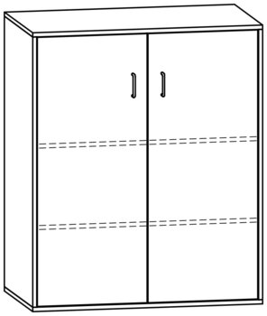 Produktbild von PROLINE Türschrank, B 104,2 x H 125 x T 60 cm, PG1