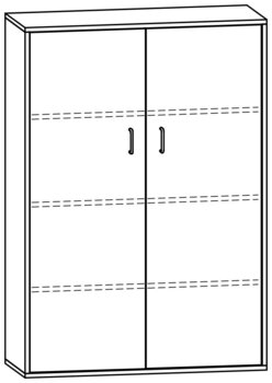 Produktbild von PROLINE Türschrank, B 104,2 x H 150 x T 40 cm, PG1