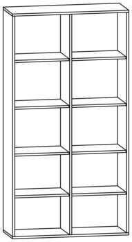 Produktbild von PROLINE Regalschrank, B 104,2 x H 200 x T 40 cm, PG1