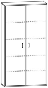 Produktbild von PROLINE Türschrank, B 104,2 x H 200 x T 40 cm, PG1