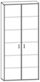 Produktbild von PROLINE Türschrank, B 104,2 x H 225 x T 40 cm, PG1
