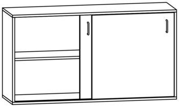 Produktbild von Schiebetürschrank, B 138,3 x H 75 x T 40 cm, PG1